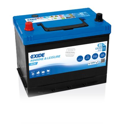 Μπαταρία EXIDE ER350 12V 80Ah/510A DUAL MARINE/RV