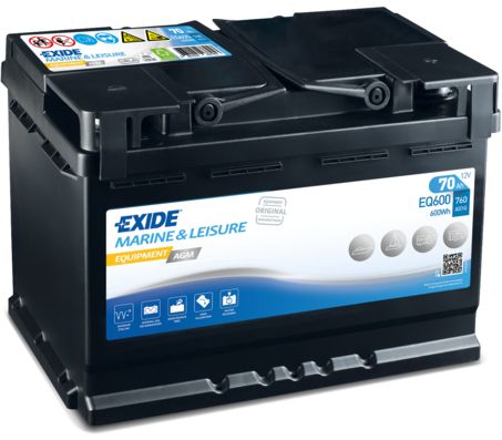 Mπαταρία EXIDE EQ600 12V 70Ah/760A DUAL AGM