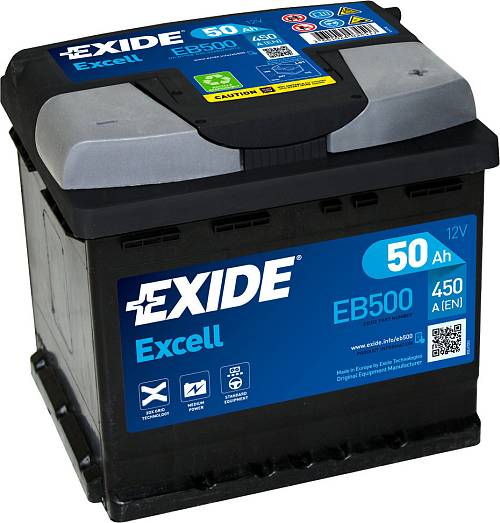 ΜΠΑΤΑΡΙΑ EXIDE Excell EB500 50Ah