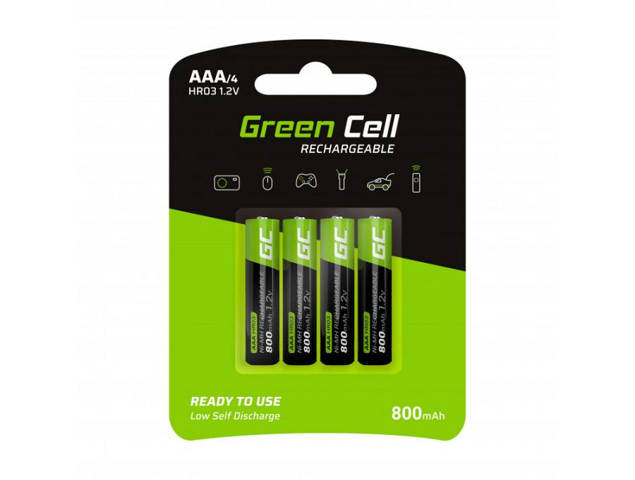 Επαναφορτιζόμενες μπαταρίες Green Cell HR03 AAA 800mAh 4τμχ