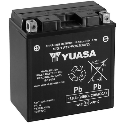 Μπαταρία Μοτοσυκλέτας YUASA YTX20CH-BS (YTX20A-BS) MADE IN USA