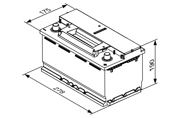 Μπαταρία Bosch S4E08 70AH 760A (EN) Start/Stop